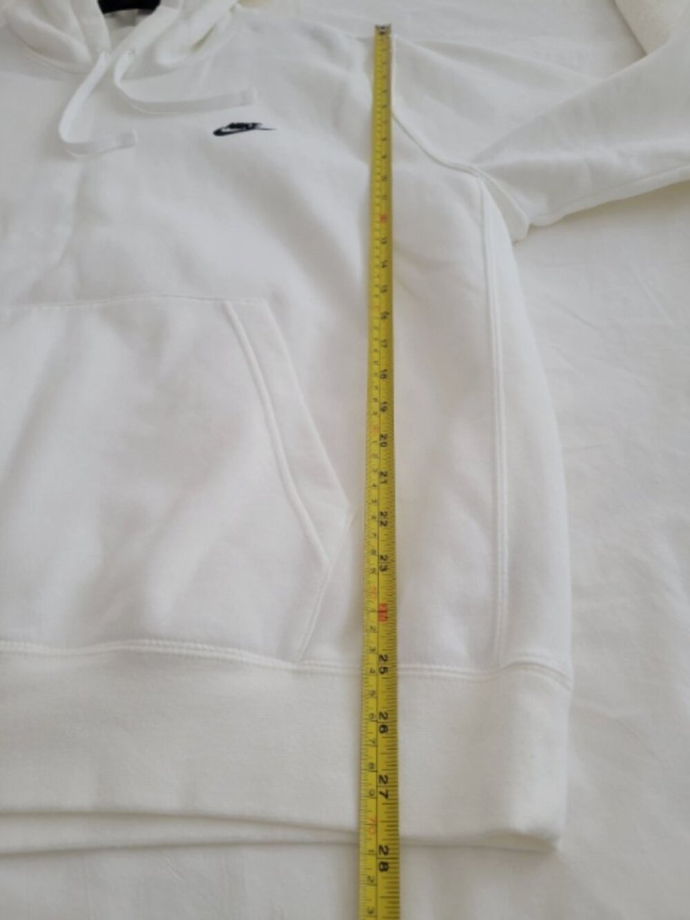 Nike White Club Fleece Pullover Sweatshirt Hoodie Mens XXL Swoosh Logo Casual - Picture 8 of 9